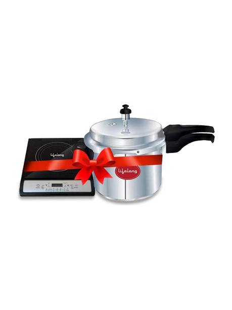 Lifelong LLCMB13 1400 W Induction Cooktop with IB 3 Ltr Outer Lid Pressure Cooker