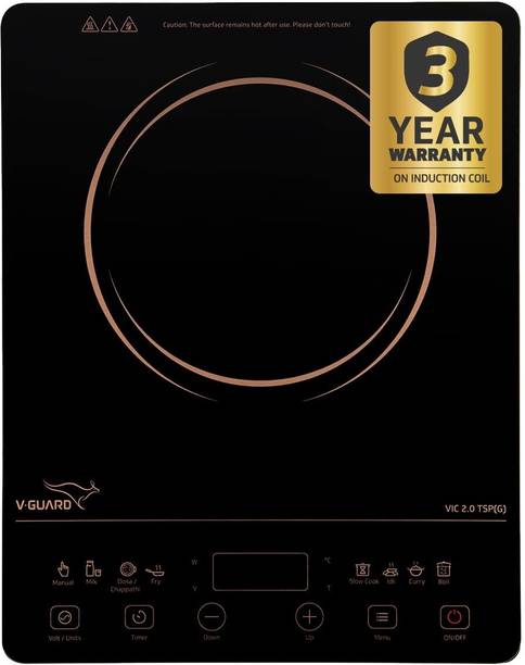 V-Guard 2000 W Induction Cooktop Touch Panel