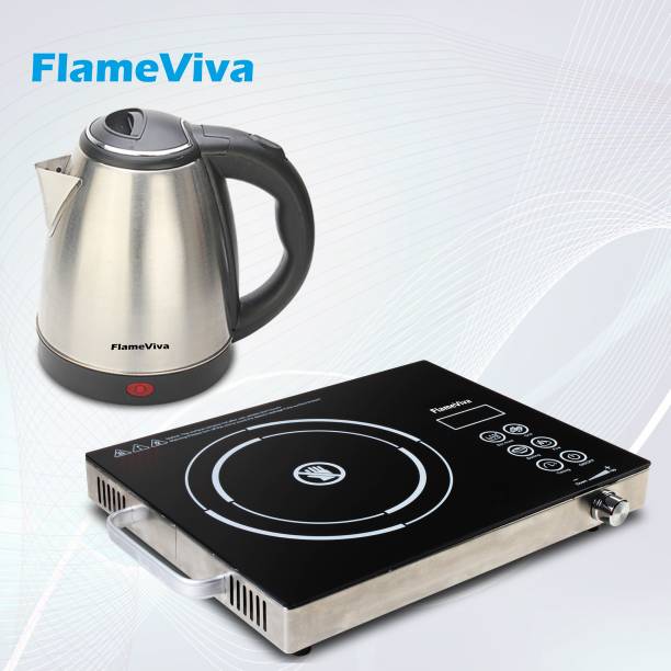 FLAMEVIVA Infra Induction Combo Kettle ISI Certified Induction Cooktop Radiant Cooktop