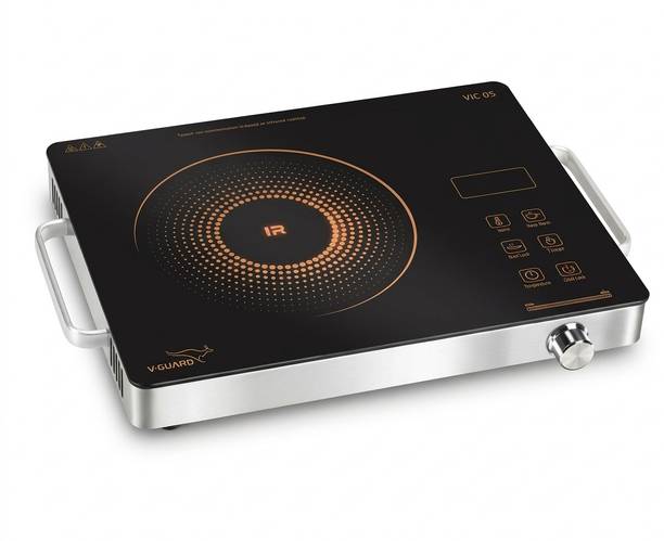 V-Guard 2000 W Infrared Cooktop Touch Panel, Jog Dial