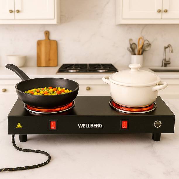 WELLBERG 2000 W Radiant Cooktop Jog Dial