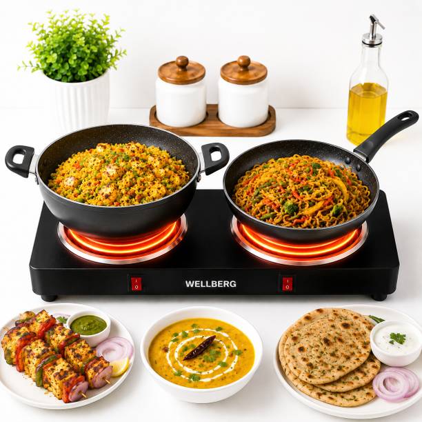 WELLBERG 2000 W Radiant Cooktop Push Button