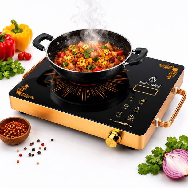 Double Safety 2000 W Radiant Cooktop Touch Panel