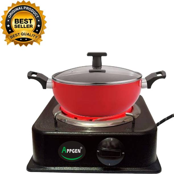 APPGEN Electric Coil HOT Plate 2000 WATT (Fitted With ISI Marked Coil Element) Electric Cooking Heater