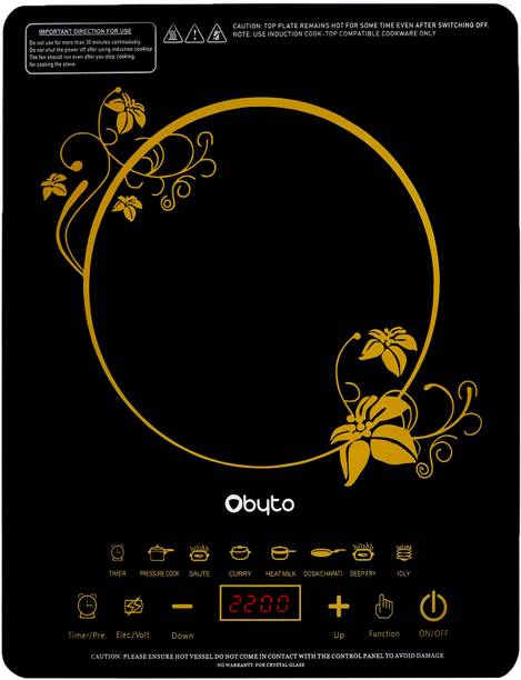 OBYTO 2200 W Induction Cooktop Touch Panel