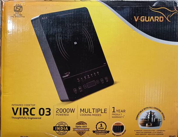 V-Guard 2000 W Infrared Cooktop Touch Panel
