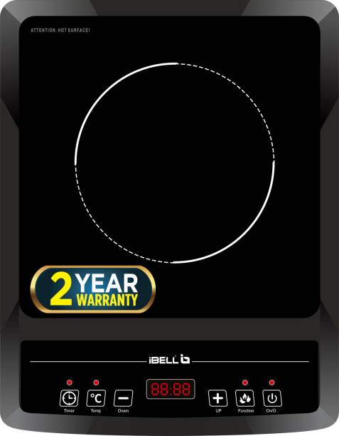 iBELL CROWN SLIM 50, 2000W, Multifunction Controls, Auto Shut Off Induction Cooktop