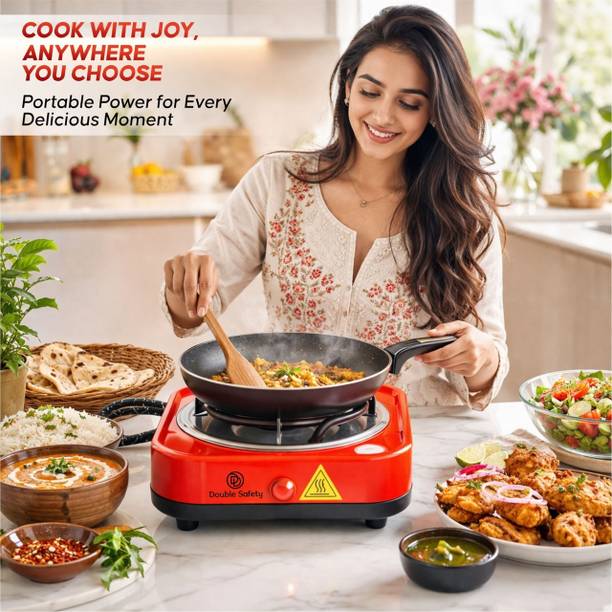 Double Safety 1000 W Infrared Cooktop Jog Dial