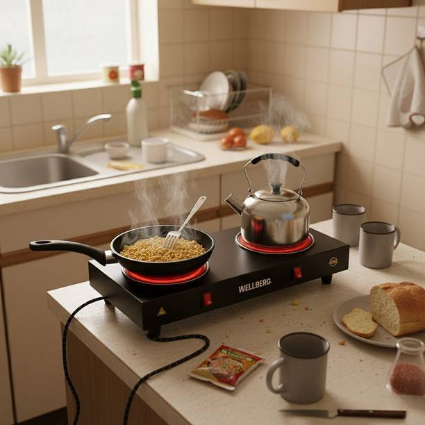 WELLBERG 2000 W Radiant Cooktop Push Button