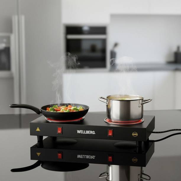 WELLBERG 2000 W Radiant Cooktop Push Button