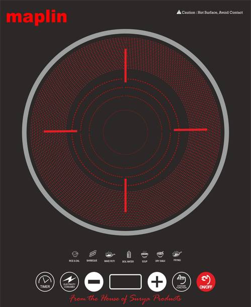 Maplin 2000 W Radiant Cooktop Touch Panel