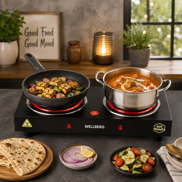 WELLBERG 2000 W Radiant Cooktop Push Button