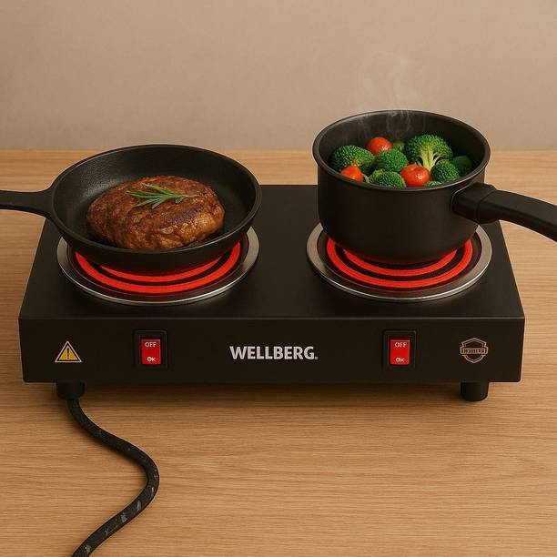 WELLBERG 2000 W Radiant Cooktop Push Button