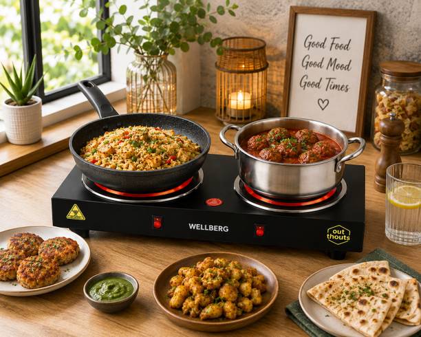 WELLBERG 2000 W Radiant Cooktop Push Button