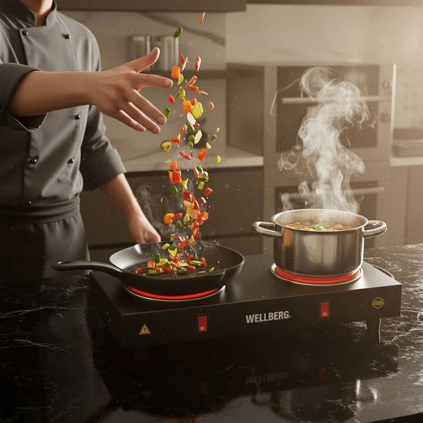 WELLBERG 2000 W Radiant Cooktop Push Button
