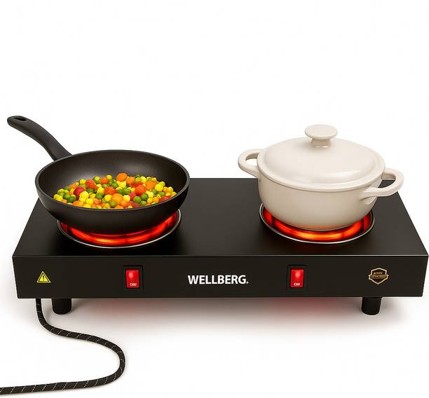 WELLBERG 2000 W Radiant Cooktop Jog Dial