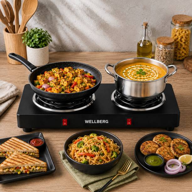 WELLBERG 2000 W Radiant Cooktop Push Button