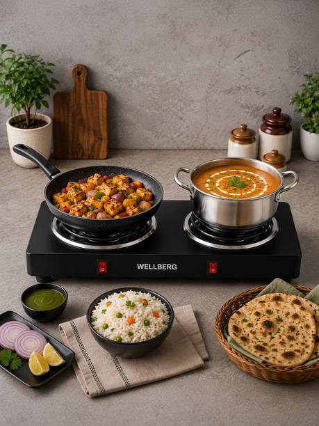 WELLBERG 2000 W Radiant Cooktop Push Button