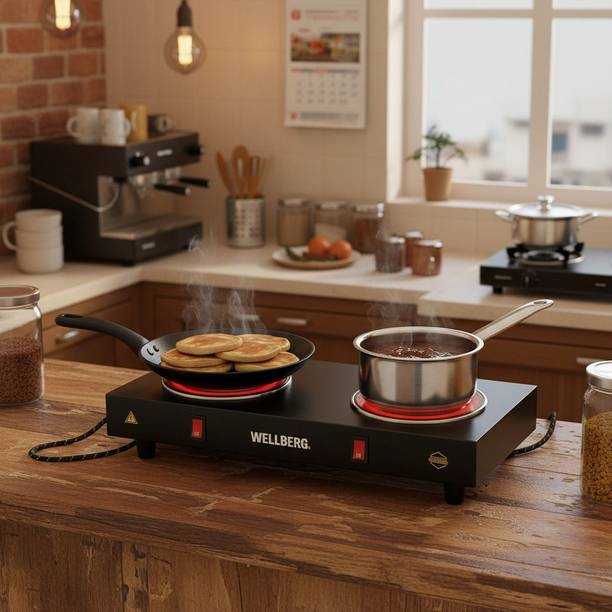 WELLBERG 2000 W Radiant Cooktop Push Button