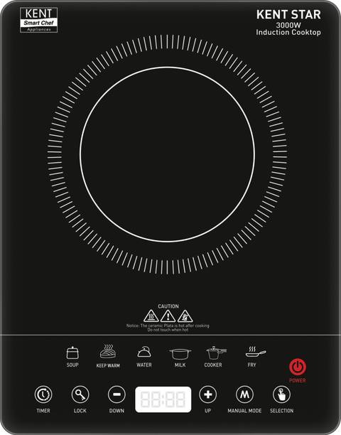 KENT 3000 W Induction Cooktop Touch Panel