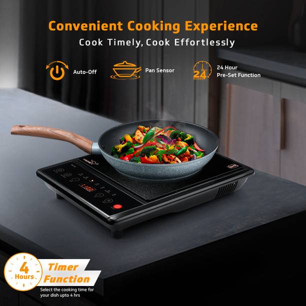 V-Guard VIC 1.6T Induction Cooktop  (Black, Touch Panel)