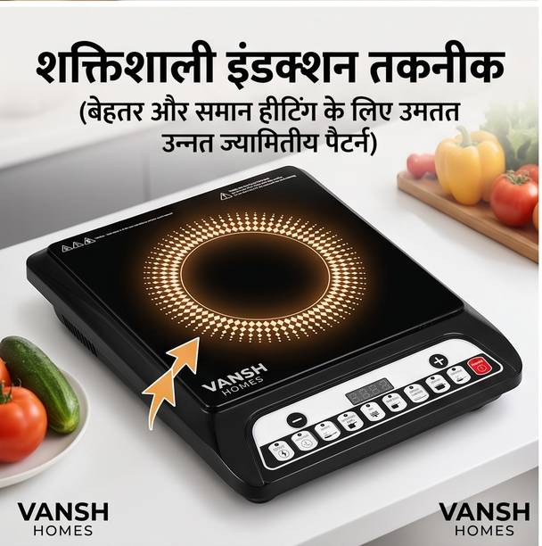 VANSH HOMES 2000 W Induction Cooktop Touch Panel