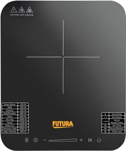 Hawkins 2000 W Induction Cooktop Touch Panel (Black, Futura Singl