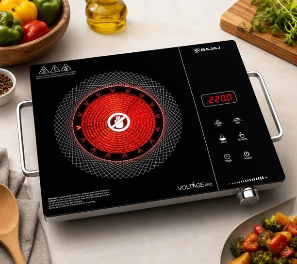 BAJAJ 2200 W Infrared Cooktop Touch Panel, Jog Dial