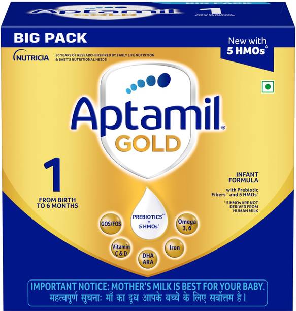 Aptamil Gold Infant Formula Powder - Stage 1 (Upto 6 months)-1.2 KG - Large Pack