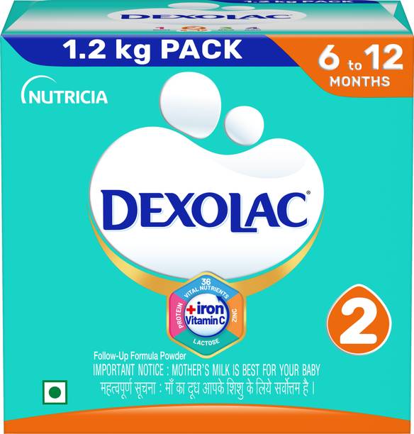 DEXOLAC Infant Formula Powder - Stage 2 (6 to 12 months) - 1.2 KG Large pack