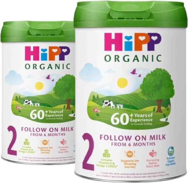 Hipp Organic 2-Follow On Milk(2x800g) Combo Saver Pack, UK-made Formula (Imported)