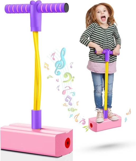 ONE PURCHASE Pogo Bouncing Jumper with Sound & Lights, Indoor & Outdoor Toy for Kids