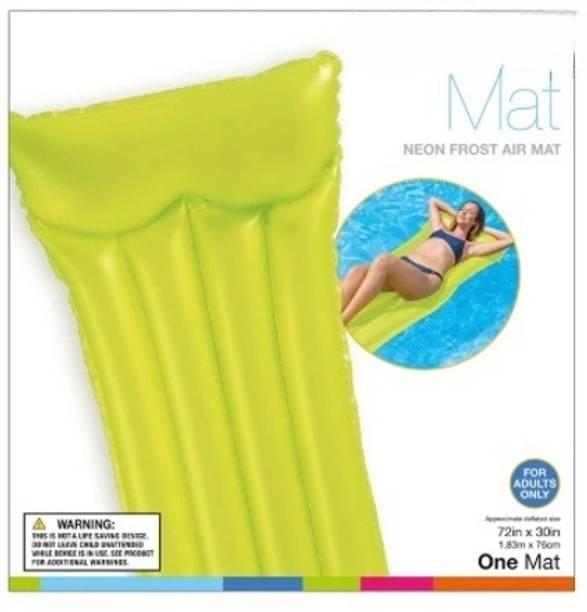 Intelligent Neon Inflatable (IND*8501) Mattress 59717 Inflatable Swimming Mats