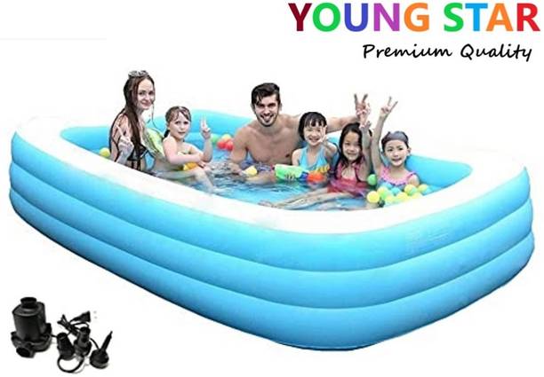 YOUNG STAR Adults Jumbo Family 10*6 Feets Size Water Pool ,Bath Tub,Swimming Pool ,Spa Inflatable Swimming Pool, Inflatable Toy Pump, Pool Accessory
