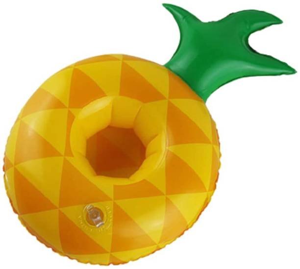 NYRWANA DELIVERING SMILES IN INIDA Inflatable Pineapple Shape Drink Holders Inflatable Pool Party 6Pc Drink Floats Inflatable Inflatable Toy Pump