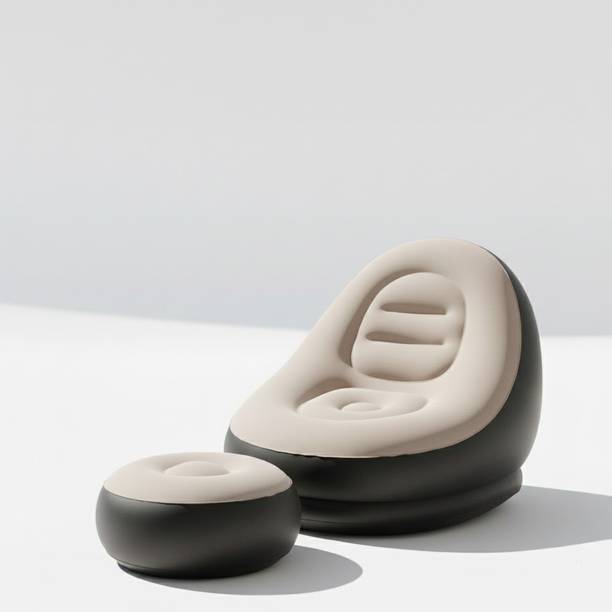 mjingle Portable Inflatable Lounge Chair with Footrest for Travel & Home Inflatable Sofa/ Chair
