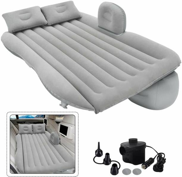 varnirajimportexport CAR BED_GRAY Premium Car Air Mattress|Car Inflatable Bed with Electric Pump & 2 Air Pillow Car Inflatable Bed