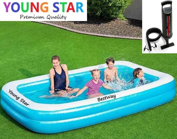 YOUNG STAR 7 Feets Family Swimming Pool Bath Spa Tub Water Fun for Kids Adults Playing Fun Inflatable Swimming Pool, Inflatable Toy Pump