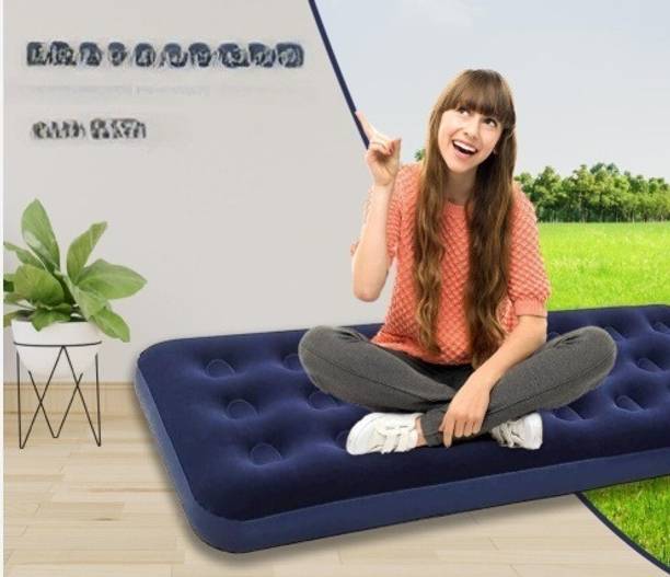 Tiny Tales Pavillo Aeroluxe Flocked Air Bed for Sleeping Car Vinyl 1 Seater Inflatable Sofa
