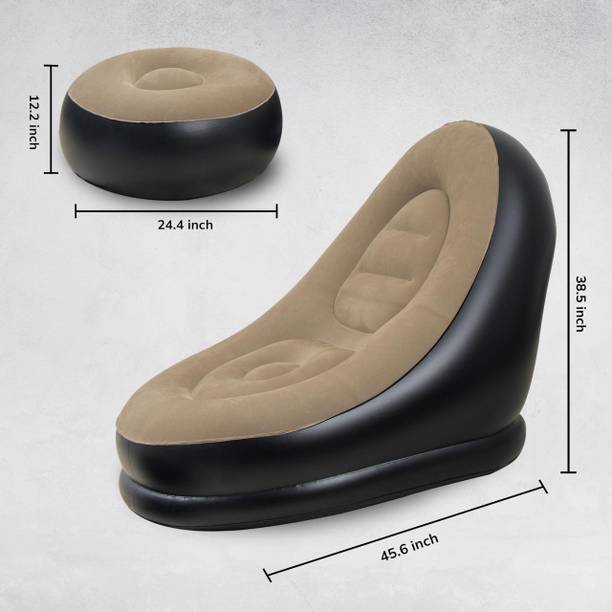 FAATU Air Sofa Lounge Chair Footstool Durable Material Lightweight & Portable Leatherette 2 Seater Inflatable Sofa