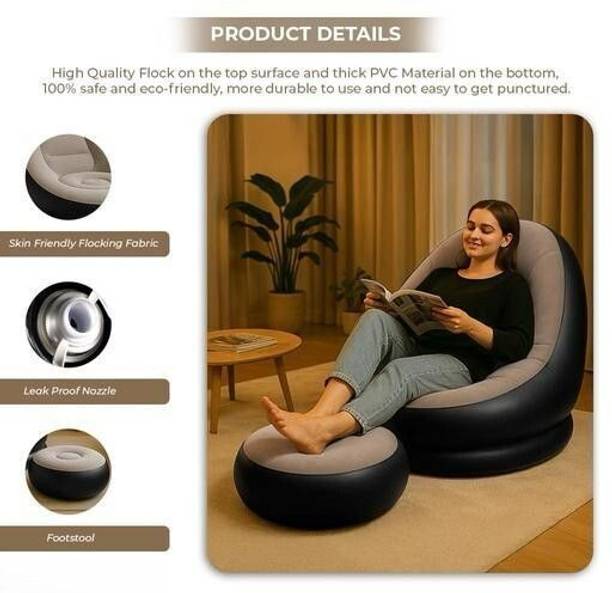 SHYAMJI Air Sofa1 PVC 2 Seater Inflatable Sofa