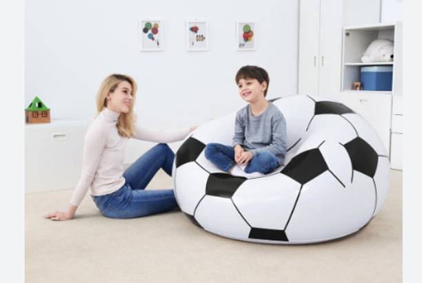 Intelligent Inflatable seat Inflatable Beanless Soccer Ball Chair with pump Vinyl 1 Seater Inflatable Sofa