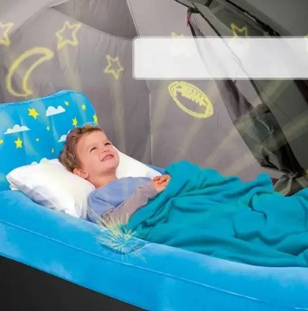 KinderTales Inflatable (IND*75)Air Mattress For Kids & Toddlers | Sleeping With Air Vinyl 1 Seater Inflatable Sofa