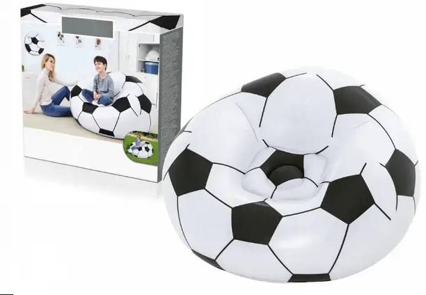 Intelligent Cartoon Style Inflatable Folding Chair,Football with pump Vinyl 1 Seater Inflatable Sofa