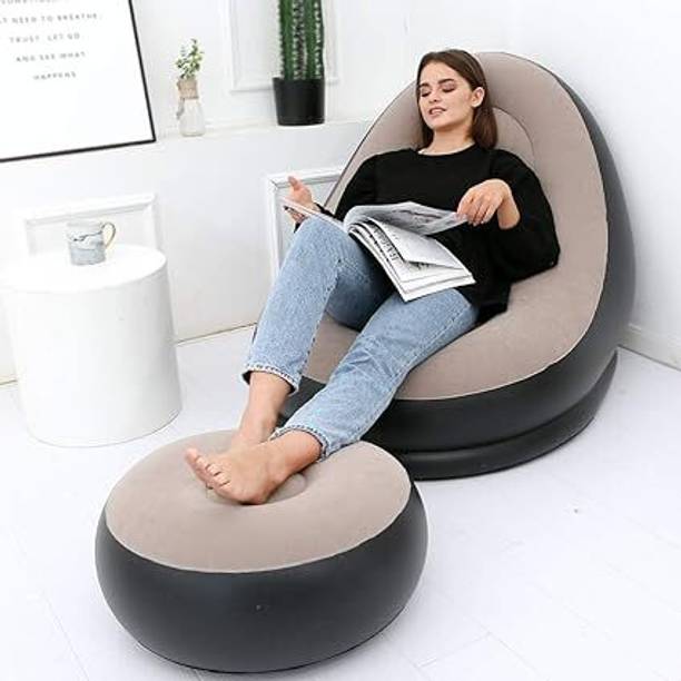 Niyanta Split Leather 3 Seater Inflatable Sofa