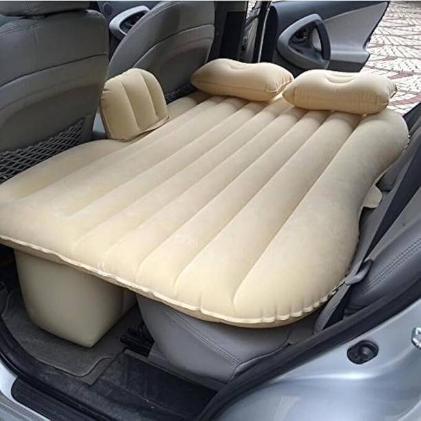 Qrex Inflatable Car Bed Mattress Sofa With Two Air Pillows, Air Pump & Repair Kit Multipurpose Type Car Inflatable Bed