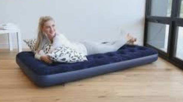 KinderTales Inflatable mattress with free pump 188 x 99 x 22 cm Vinyl 1 Seater Inflatable Sofa