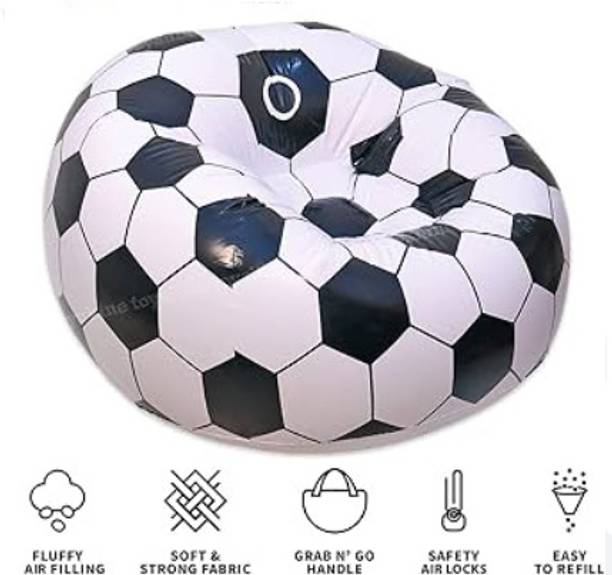 HornFlow High strength PVC inflatable bean shape soccer ball sofa Vinyl 1 Seater Inflatable Sofa