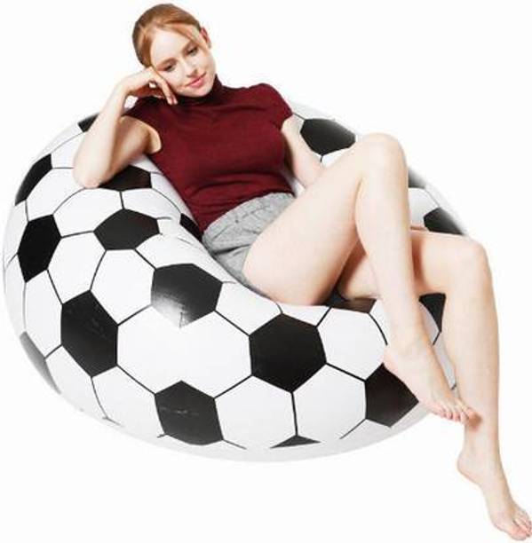 KRUTHU Inflatable Basketball Chair Soccer Ball Air Sofa Vinyl 1 Seater Inflatable Sofa