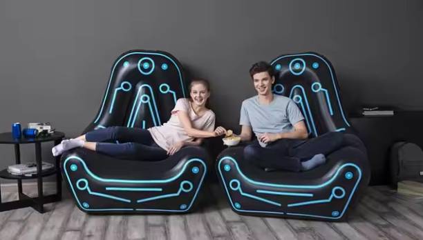 TinyTales Mainframe Inflatable Gaming Chair PVC 2 Seater Inflatable Sofa